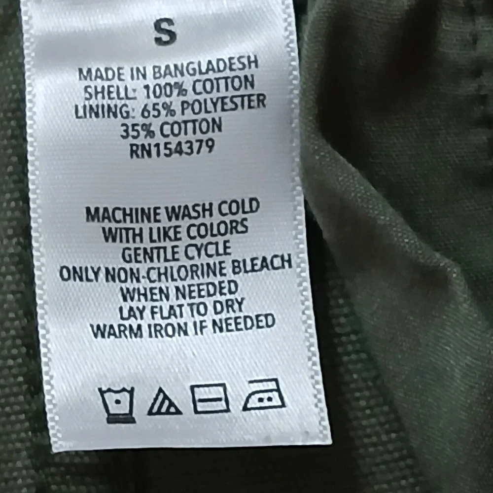 Aeropostale Men Cargo Pants SzS Olive Drawstring Hem Cotton Outdoors Hiking